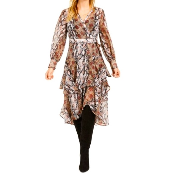 BAR 111 Blua & Tilly Multisnake print wrap dress - Picture 1 of 12